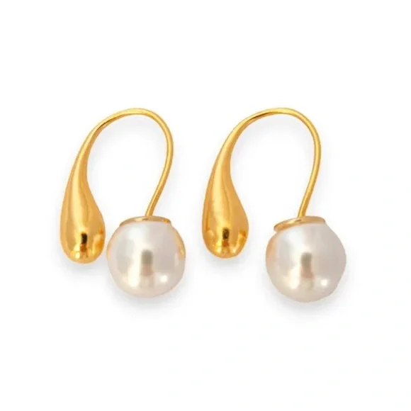 Pearl Drop Earrings N1911 - Picture 2 of 6